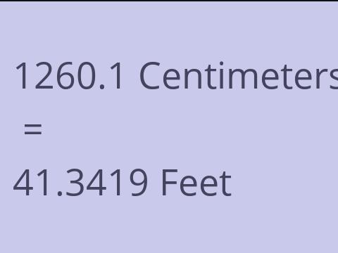 1260.1 CM TO FEET