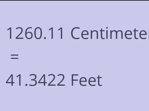 1260.11 CM TO FEET