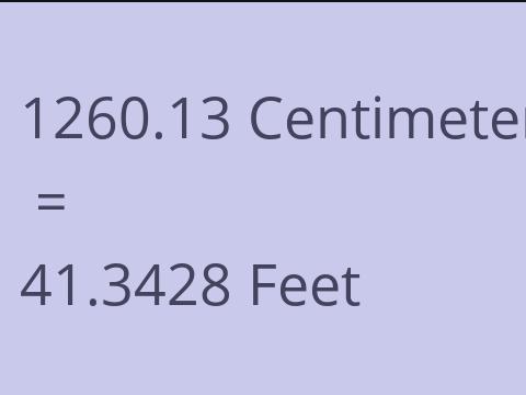 1260.13 CM TO FEET