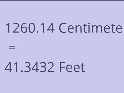 1260.14 CM TO FEET