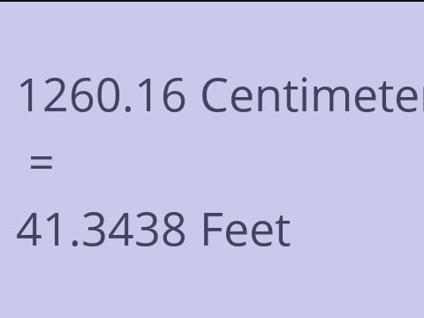 1260.16 CM TO FEET