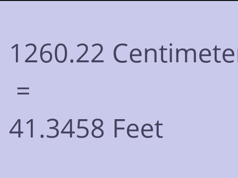 1260.22 CM TO FEET