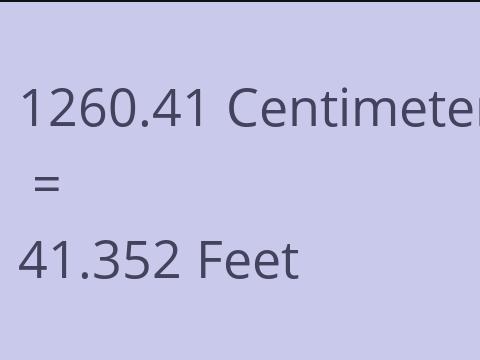 1260.41 CM TO FEET