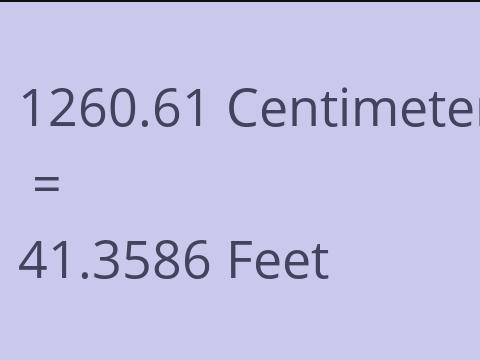 1260.61 CM TO FEET