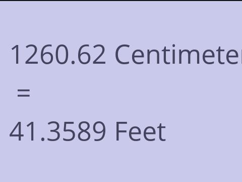 1260.62 CM TO FEET