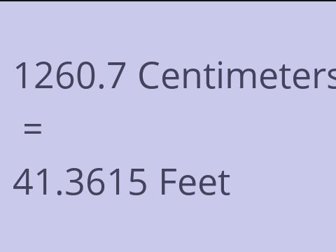 1260.7 CM TO FEET