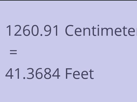 1260.91 CM TO FEET