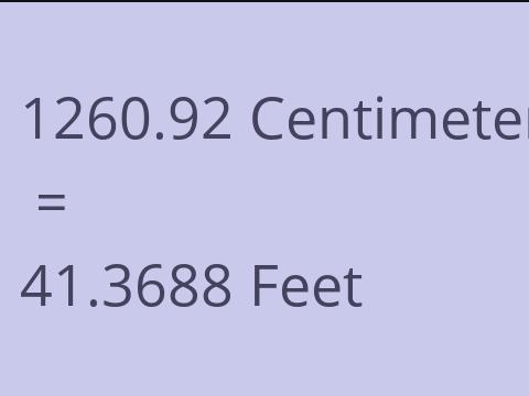 1260.92 CM TO FEET