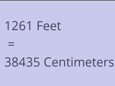 1261 FEET TO CM