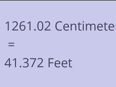 1261.02 CM TO FEET