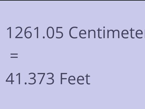 1261.05 CM TO FEET