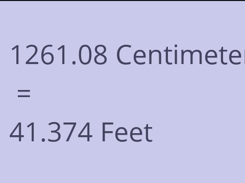 1261.08 CM TO FEET