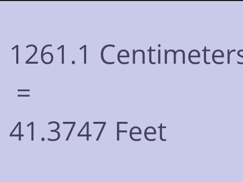 1261.1 CM TO FEET