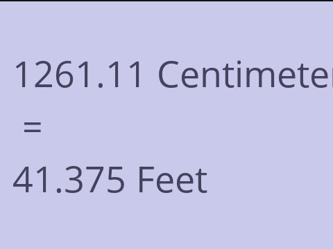 1261.11 CM TO FEET