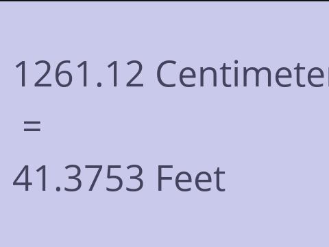 1261.12 CM TO FEET