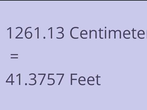 1261.13 CM TO FEET