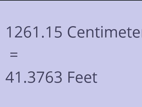 1261.15 CM TO FEET