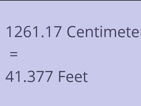 1261.17 CM TO FEET