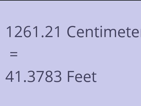 1261.21 CM TO FEET