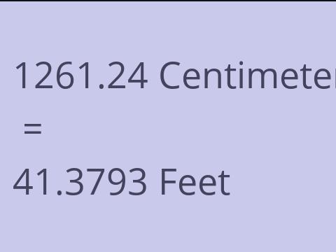 1261.24 CM TO FEET