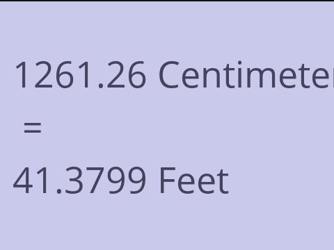 1261.26 CM TO FEET