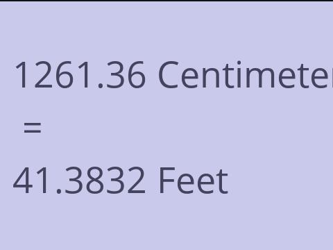 1261.36 CM TO FEET