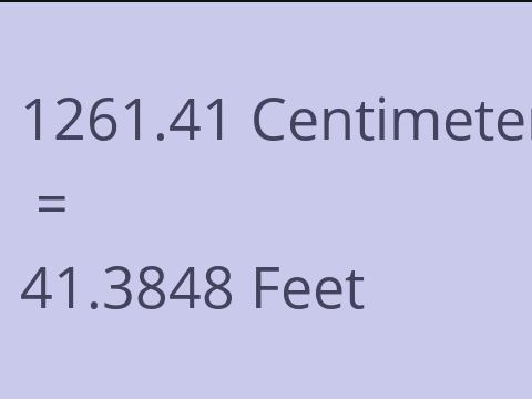 1261.41 CM TO FEET