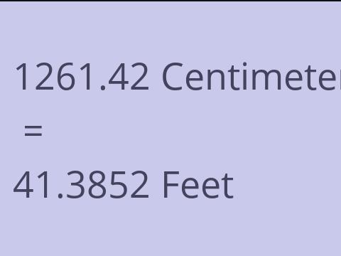 1261.42 CM TO FEET