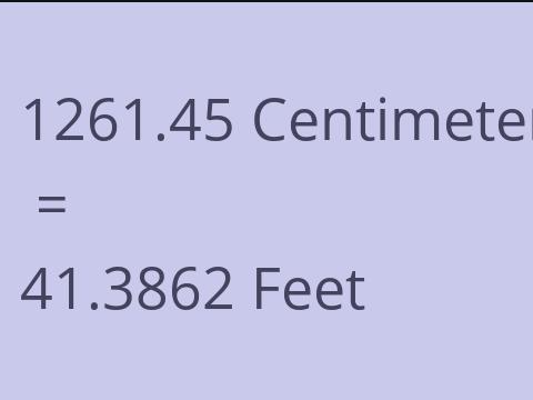 1261.45 CM TO FEET