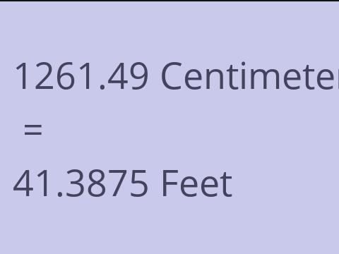 1261.49 CM TO FEET