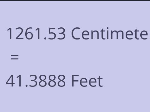 1261.53 CM TO FEET