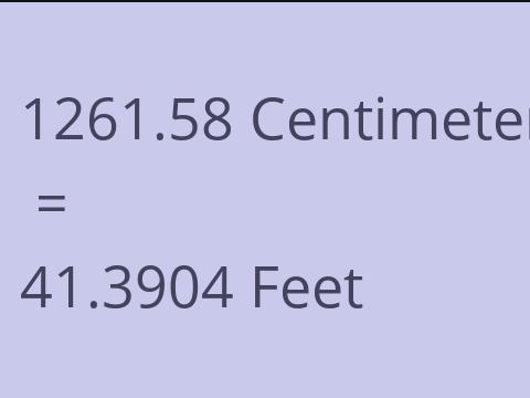 1261.58 CM TO FEET