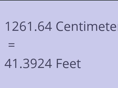 1261.64 CM TO FEET