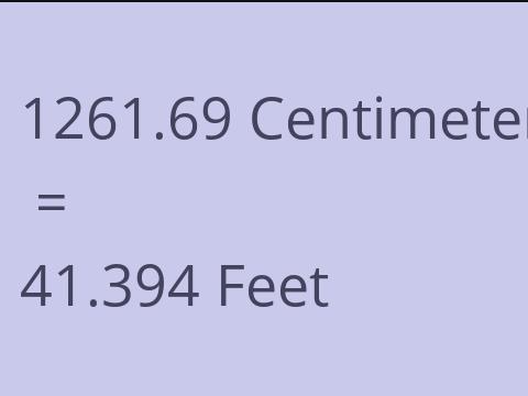 1261.69 CM TO FEET