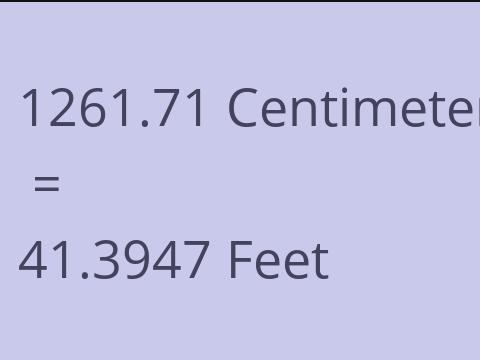 1261.71 CM TO FEET