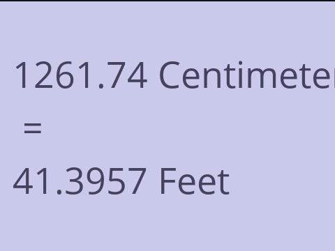 1261.74 CM TO FEET