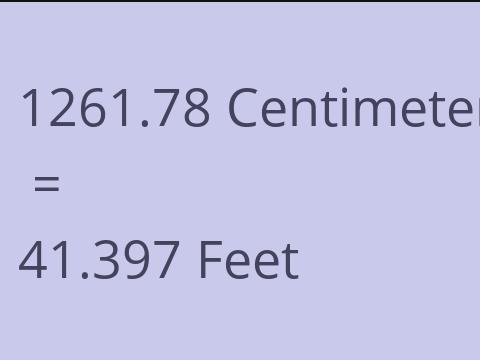 1261.78 CM TO FEET