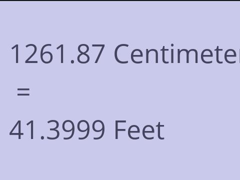 1261.87 CM TO FEET