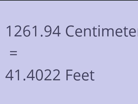 1261.94 CM TO FEET