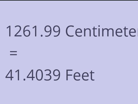 1261.99 CM TO FEET