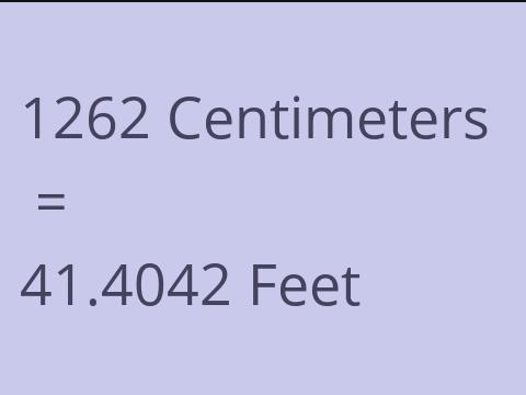 1262 CM TO FEET