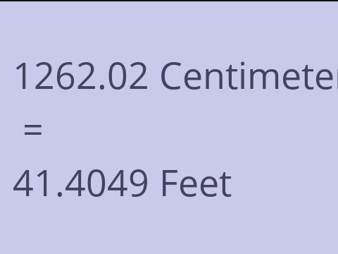 1262.02 CM TO FEET