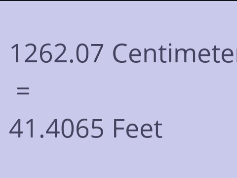 1262.07 CM TO FEET