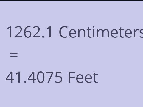 1262.1 CM TO FEET