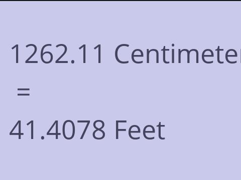 1262.11 CM TO FEET