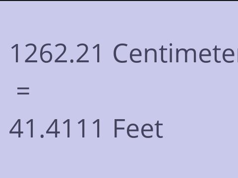 1262.21 CM TO FEET