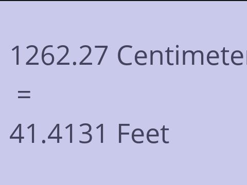 1262.27 CM TO FEET