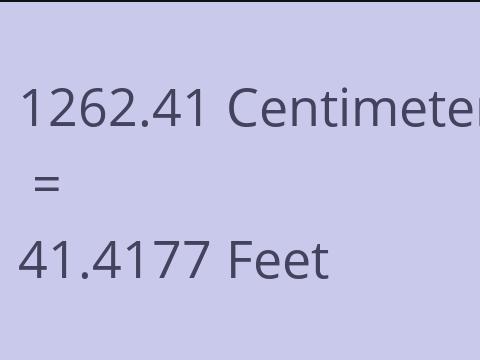 1262.41 CM TO FEET