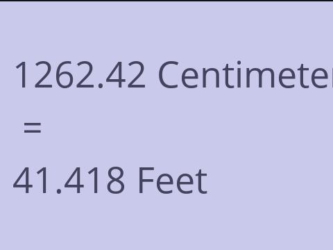 1262.42 CM TO FEET