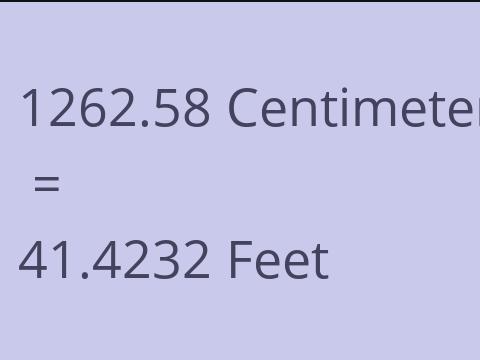 1262.58 CM TO FEET